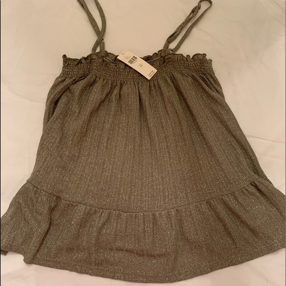 Silver Sparkly Amadi by Anthropologie Top